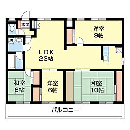 Nビル向陽館 4LDKの間取図画像