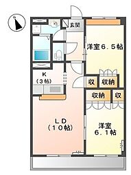 グランヴィア松江 2LDKの間取図画像