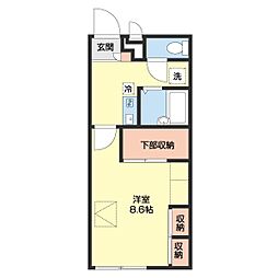 レオパレス松江東 1Kの間取図画像