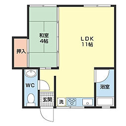 メゾン西ノ庄1 1LDKの間取図画像