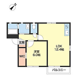 フォーレス有本 1LDKの間取図画像