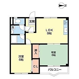 パークハウスJ 2LDKの間取図画像