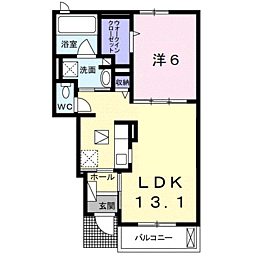 シエンノワール 1LDKの間取図画像