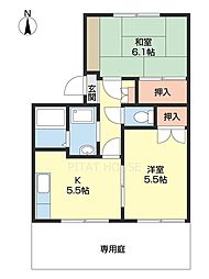 アメニティー太田 2Kの間取図画像