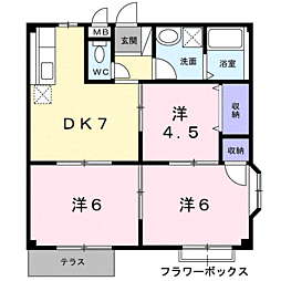 スズキパースィモン 3DKの間取図画像