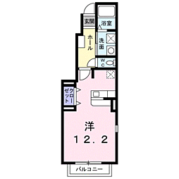 ラゴーア・アネシス2 ワンルームの間取図画像
