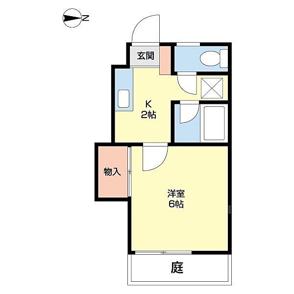プライムハウス 106｜和歌山県和歌山市中(賃貸アパート1K・1階・21.84㎡)の写真 その2