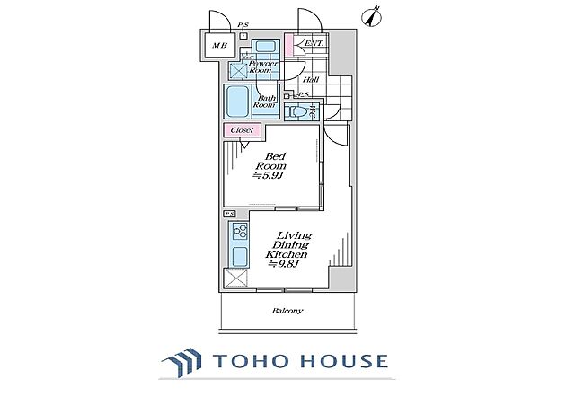 間取り フェリズ横浜関内 6階/-