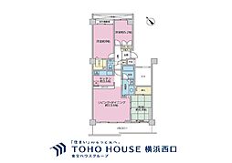 ヒルトップ横濱根岸セントラルコート 3LDKの間取図画像