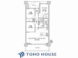 クレッセント上大岡ヴューズテラス 2SLDKの間取図画像