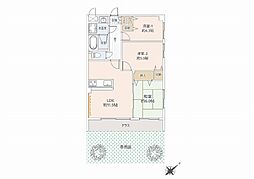 セザール第五鶴見 3LDKの間取図画像