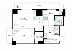 恒陽マンション 1LDKの間取図画像