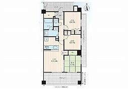 フィスナレジデンスセンター南 3LDKの間取図画像