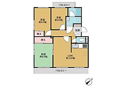 シティコープ神大寺 3LDKの間取図画像