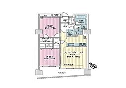 アイマークス横浜桜木町 2LDKの間取図画像