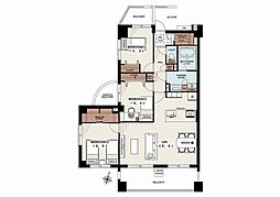 ミオカステーロ港北2 3LDKの間取図画像