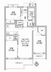 クリオ片倉町八番館 3LDKの間取図画像