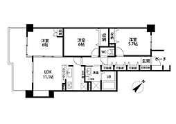 ライオンズガーデン日吉本町 3LDKの間取図画像