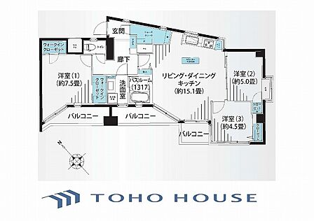 3LDK 間取り