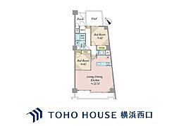 横浜ダイカンプラザスポーツメント 2LDKの間取図画像