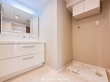 ご家族の1日が始まり、1日の終わりを締めくくる洗面空間。