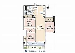 三ッ沢マンション 4LDKの間取図画像