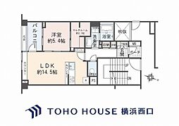 東急ドエルアルス横浜野毛坂 1LDKの間取図画像