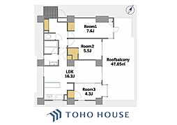 スカイタウン杉田 3LDKの間取図画像