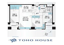 クレッセント新横浜イルドマーニ 3LDKの間取図画像