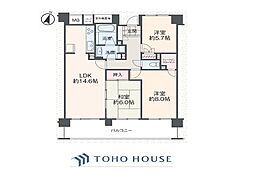 リーデンススクエア横浜鶴見 3LDKの間取図画像