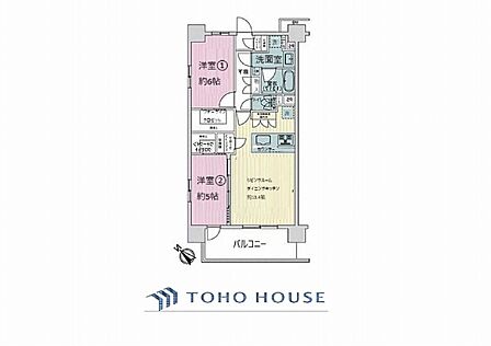 2LDK 間取り