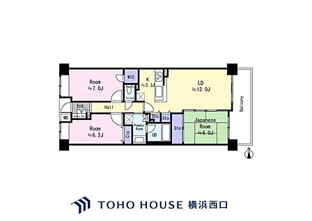 3LDK 間取り