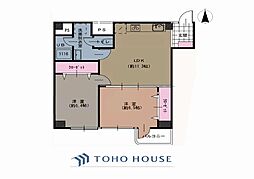 東カングランドマンション磯子 2LDKの間取図画像