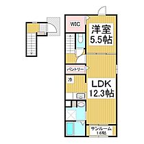 長野県長野市篠ノ井御幣川（賃貸アパート1LDK・2階・51.04㎡） その2