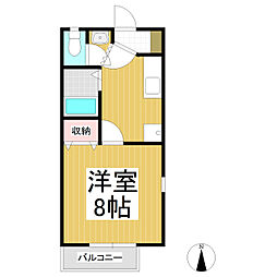 ファミール広田　Ａ棟 1階1Kの間取り