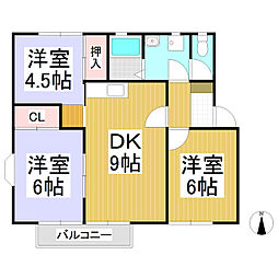 サンシティやよい 3DKの間取図画像