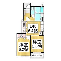 長野県千曲市大字八幡（賃貸アパート2DK・1階・45.72㎡） その2