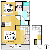 サンガーデン  ｜ 長野県長野市青木島（賃貸アパート1LDK・2階・49.64㎡） その2