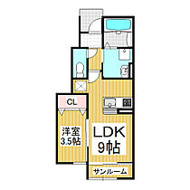 クレール　アクア　A棟  ｜ 長野県千曲市大字雨宮（賃貸アパート1LDK・1階・33.13㎡） その2