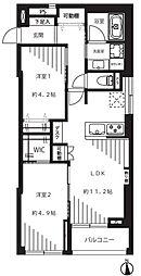 三田第2コーポラス 2LDKの間取図画像