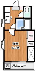 シャンテクレール吉祥寺 105 1階1Kの間取り