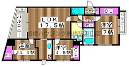 ParkCube平和台 3LDKの間取図画像