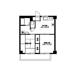 向原パークハイツ 2DKの間取図画像