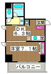 フルグラール池袋 1DKの間取図画像