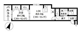 LAUREL坂下 1LDKの間取図画像