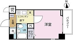アヴァンティ早稲田 1Kの間取図画像