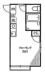 リアルメゾン大井町 1階ワンルームの間取り