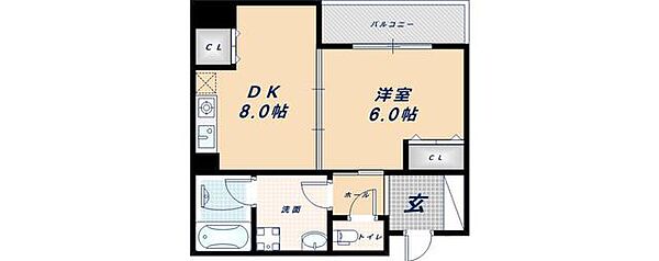 大阪府大阪市西区江戸堀1丁目(賃貸マンション1DK・9階・35.30㎡)の写真 その2