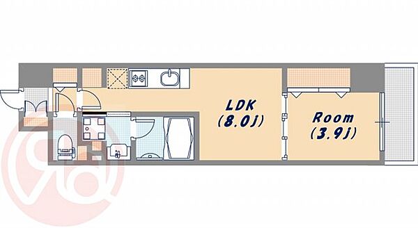 大阪府大阪市西区西本町2丁目(賃貸マンション1LDK・9階・29.68㎡)の写真 その2