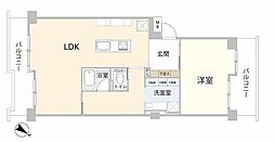 スカイビュー戸塚2号棟 1LDKの間取図画像
